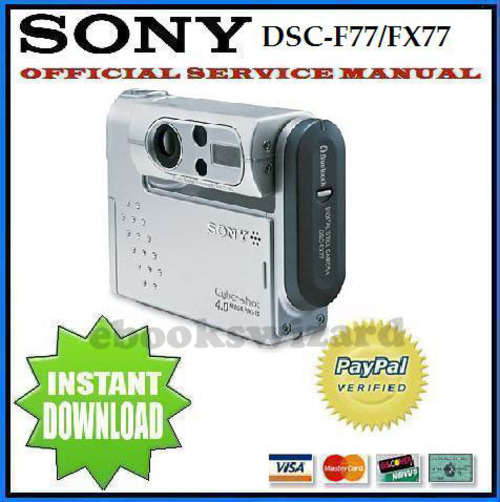 Product picture SONY CYBER SHOT DSC-F77 FX77 SERVICE & REPAIR MANUAL